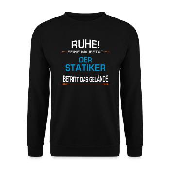 Statiker Beruf - Unisex Pullover - Schwarz - Vorne - Alina (178cm) & Michal (187cm)