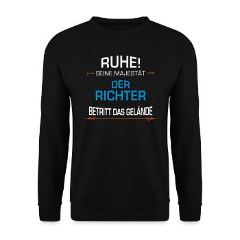 Richter Beruf - Unisex Pullover - Schwarz - Vorne - Alina (178cm) & Michal (187cm)