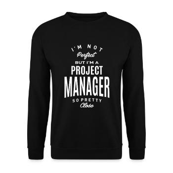 Chef de projet - Sweat-shirt Unisexe - noir - Devant - Alina (178cm) & Michal (187cm)