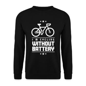 Je fais du vélo sans batterie - Sweat-shirt Unisexe - noir - Devant - Alina (178cm) & Michal (187cm)