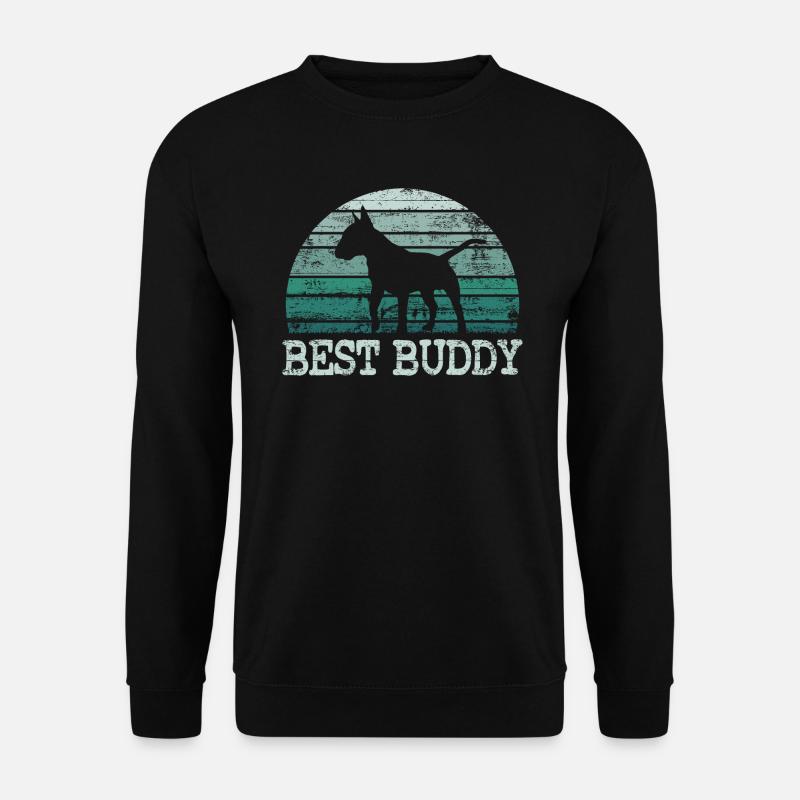 Bullterrier Vintage Hundeliebhaber Geschenk - Unisex Pullover - Schwarz