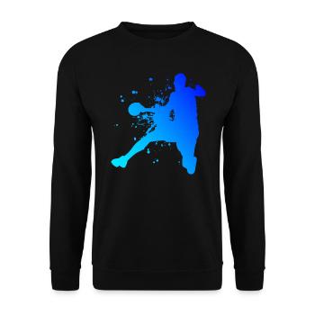 Joueurs de handball Joueurs de handball Hommes Joueurs de handball - Sweat-shirt Unisexe - noir - Devant - Alina (178cm) & Michal (187cm)