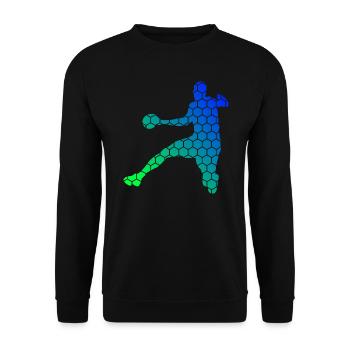 Men's Handball Handball Players Handball Games - Unisex Sweatshirt - black - Front - Alina (178cm) & Michal (187cm)