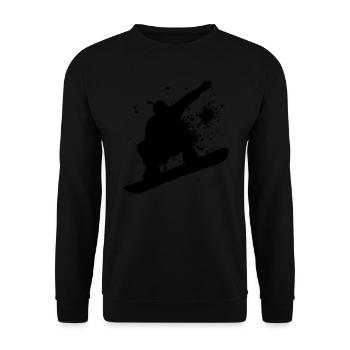 Hommes snowboard femmes sports d'hiver snowboarders - Sweat-shirt Unisexe - noir - Devant - Alina (178cm) & Michal (187cm)