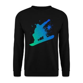Snowboarder Wintersport Snowboarding Snowboard - Unisex Pullover - Schwarz - Vorne - Alina (178cm) & Michal (187cm)