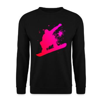 Snowboarder Herren Snowboard Wintersport Snowboard - Unisex Pullover - Schwarz - Vorne - Alina (178cm) & Michal (187cm)