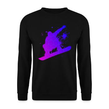 Wintersport Snowboard Snowboarder Herren Snowboard - Unisex Pullover - Schwarz - Vorne - Alina (178cm) & Michal (187cm)