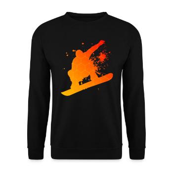 Femmes hommes snowboarders snowboard sports d'hiver - Sweat-shirt Unisexe - noir - Devant - Alina (178cm) & Michal (187cm)