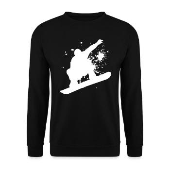 Men's Snowboarding Winter Sports Snowboard Snowboar - Unisex Sweatshirt - black - Front - Alina (178cm) & Michal (187cm)