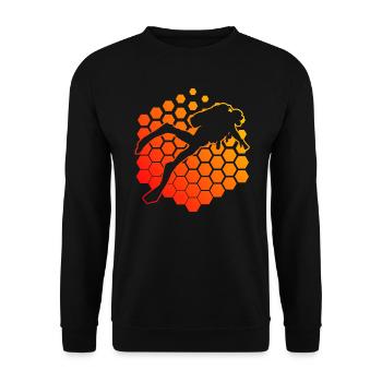 Plongée Plongée Libre Hommes Plongeurs Plongée Sous-Marine Plongée - Sweat-shirt Unisexe - noir - Devant - Alina (178cm) & Michal (187cm)