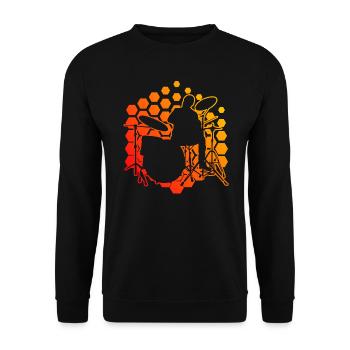 Drum Kit Percussionniste - Sweat-shirt Unisexe - noir - Devant - Alina (178cm) & Michal (187cm)