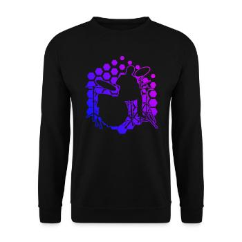 Drummer Men's Drum Kit Drums Drum Playing - Unisex Sweatshirt - black - Front - Alina (178cm) & Michal (187cm)