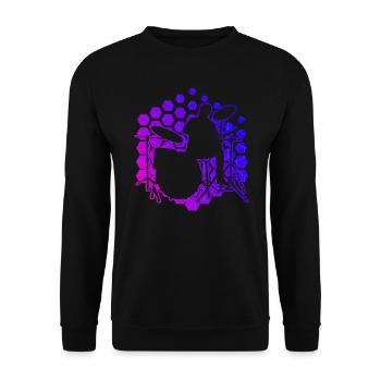 Batteur, Batterie, Batteur, Percussionniste - Sweat-shirt Unisexe - noir - Devant - Alina (178cm) & Michal (187cm)