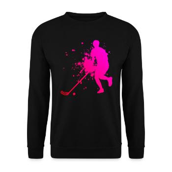 Salibandy Floorball Women's Innebandy Floorball - Unisex Sweatshirt - black - Front - Alina (178cm) & Michal (187cm)