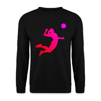 Joueur de volleyball masculin volleyball volleyball - Sweat-shirt Unisexe - noir - Devant - Alina (178cm) & Michal (187cm)