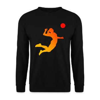 Volleyball Volleyball players Volleyball players - Unisex Sweatshirt - black - Front - Alina (178cm) & Michal (187cm)