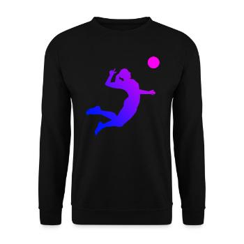 Joueuses de volleyball féminin - Sweat-shirt Unisexe - noir - Devant - Alina (178cm) & Michal (187cm)