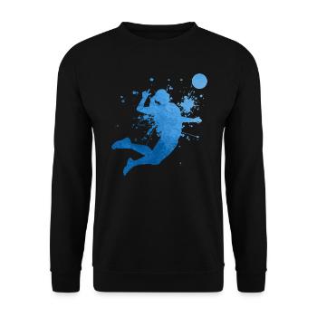 Men's Volleyball Volleyball Player Volley Volleyball - Unisex Sweatshirt - black - Front - Alina (178cm) & Michal (187cm)