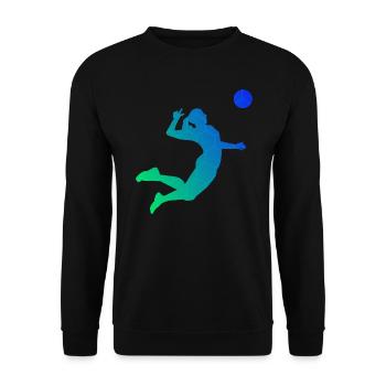 Volleyball Volleyball Player Men Volleyball Player - Unisex Sweatshirt - black - Front - Alina (178cm) & Michal (187cm)