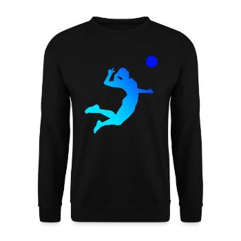 Volleyball masculin - Sweat-shirt Unisexe - noir - Devant - Alina (178cm) & Michal (187cm)