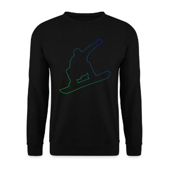 Snowboard Snowboarding Wintersport Snowboarder - Unisex Pullover - Schwarz - Vorne - Alina (178cm) & Michal (187cm)