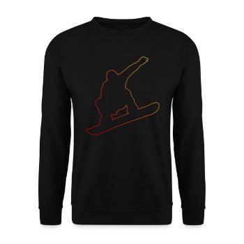 Damen Wintersport Snowboarder Snowboarding - Unisex Pullover - Schwarz - Vorne - Alina (178cm) & Michal (187cm)
