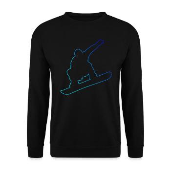 Snowboarder Snowboard Snowboard Hommes Wintersp - Sweat-shirt Unisexe - noir - Devant - Alina (178cm) & Michal (187cm)