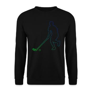Unihockeyspielen Hockey Unihockey Innebandy - Unisex Pullover - Schwarz - Vorne - Alina (178cm) & Michal (187cm)