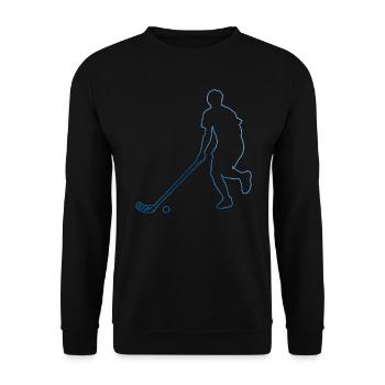Unihockey Unihockeyspielen Hockey Herren - Unisex Pullover - Schwarz - Vorne - Alina (178cm) & Michal (187cm)