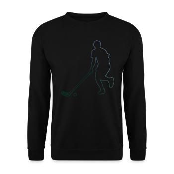 Unihockeyspielen Innebandy Damen Unihockey - Unisex Pullover - Schwarz - Vorne - Alina (178cm) & Michal (187cm)