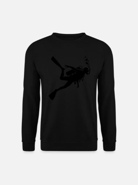 Diver Diving Damen Free Dive Scuba Tauchen - Unisex Pullover - Schwarz