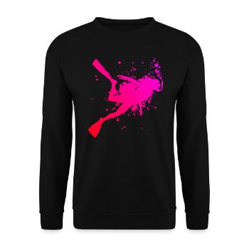 Men's Diving Scuba Diver Scuba Diving - Unisex Sweatshirt - black - Front - Alina (178cm) & Michal (187cm)