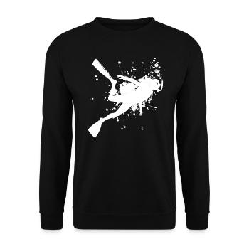 Plongeur Plongeur Femmes Plongée Plongée Sous-marine - Sweat-shirt Unisexe - noir - Devant - Alina (178cm) & Michal (187cm)
