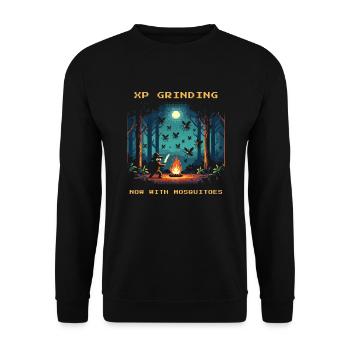 Survival XP Grinding Mosquitoes Tente de bushcraft en plein air - Sweat-shirt Unisexe - noir - Devant - Alina (178cm) & Michal (187cm)