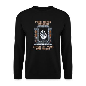 Occupational Therapy Fine Motor Skills Hand Training Retro Pixel - Unisex Sweatshirt - black - Front - Alina (178cm) & Michal (187cm)