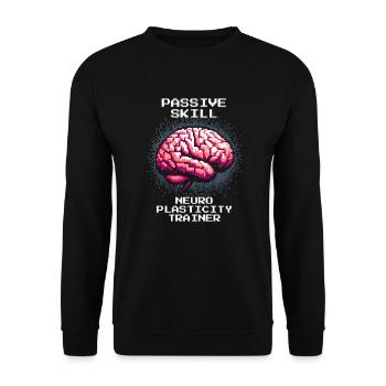 Occupational Therapy Neuroplasticity Trainer Retro Pixel - Unisex Sweatshirt - black - Front - Alina (178cm) & Michal (187cm)