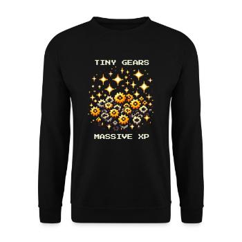 Tiny Gears XP Drive Precision Mechanics Nerd Pixel - Unisex Sweatshirt - black - Front - Alina (178cm) & Michal (187cm)