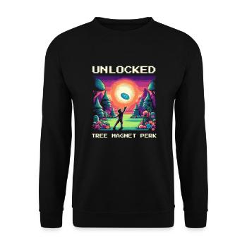 Tree Magnet | Disc Golf Tree OB Disc Pitch - Unisex Sweatshirt - black - Front - Alina (178cm) & Michal (187cm)