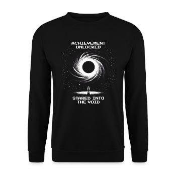 Achievement: A look into space | Astronomy Stars - Unisex Sweatshirt - black - Front - Alina (178cm) & Michal (187cm)