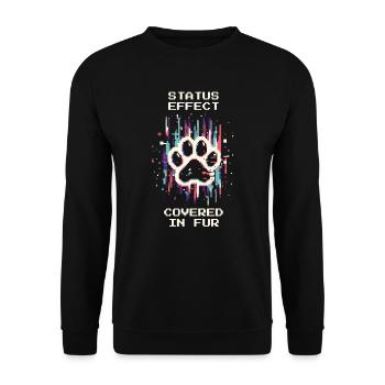 Fur Status Active | Animal Shelter Everyday Animal Hair Level - Unisex Sweatshirt - black - Front - Alina (178cm) & Michal (187cm)