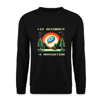 +10 Accuracy | Disc Golf Technique Flight Path Objectives - Unisex Sweatshirt - black - Front - Alina (178cm) & Michal (187cm)