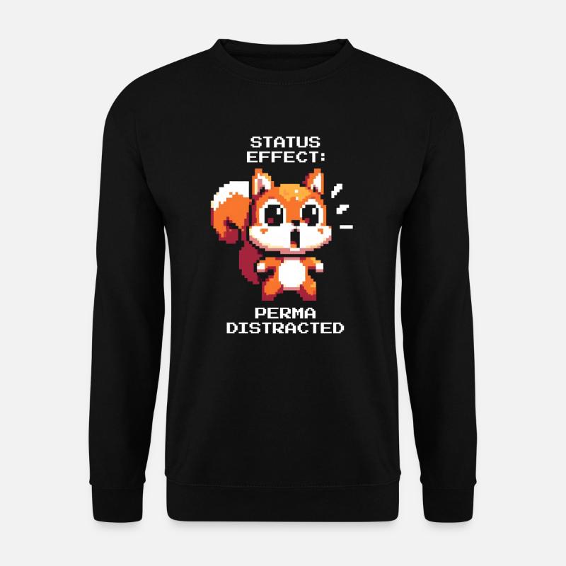 Ablenkungsstatus: Dauerhaft | ADHS Reizchaos - Unisex Pullover - Schwarz