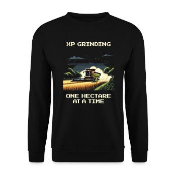 Boost d’expérience | 1 hectare = 1 niveau supérieur - Sweat-shirt Unisexe - noir - Devant - Alina (178cm) & Michal (187cm)