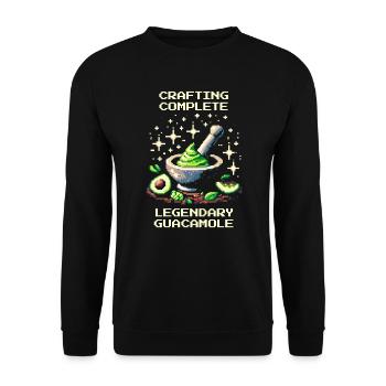 Guacamole légendaire | Artisanat avec Avocado XP - Sweat-shirt Unisexe - noir - Devant - Alina (178cm) & Michal (187cm)