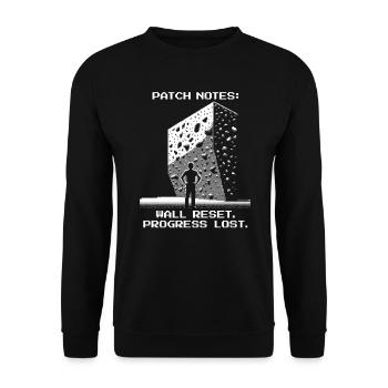 Wall Reset | Bouldering Pixel Art Set - Unisex Sweatshirt - black - Front - Alina (178cm) & Michal (187cm)