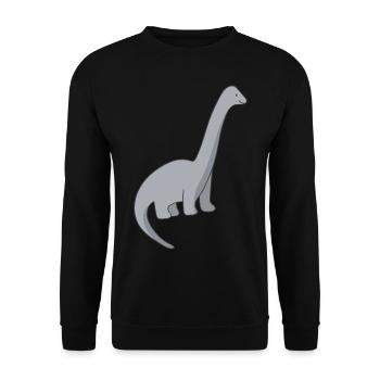 Dinosaur Dino - Unisex Sweatshirt - black - Front - Alina (178cm) & Michal (187cm)