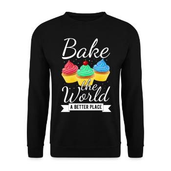 Cupcake muffin cake baking sweets tartlets - Unisex Sweatshirt - black - Front - Alina (178cm) & Michal (187cm)
