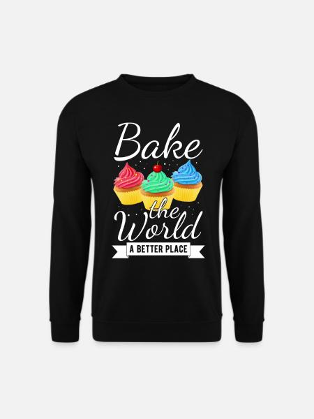 Cupcake Muffin Kuchen Backen Süßigkeiten Törtchen - Unisex Pullover - Schwarz