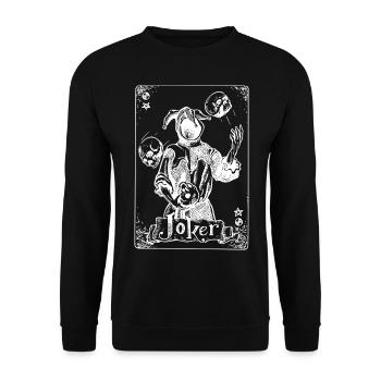 Joker - Unisex Pullover - Schwarz - Vorne - Alina (178cm) & Michal (187cm)