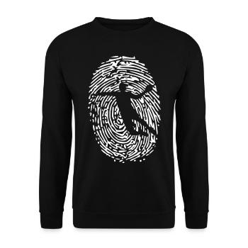 Fingerabdruck Handball - Unisex Pullover - Schwarz - Vorne - Alina (178cm) & Michal (187cm)